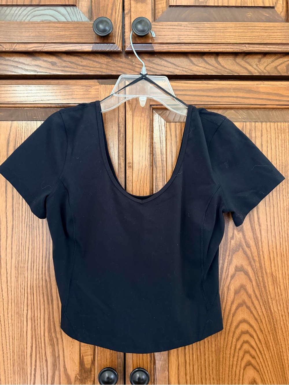 lululemon athletica Black Scoop-Neck Crop Top
